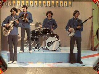 1971 Music Poster The Monkees Band 29x20’’ Vintage Concert Pb1
