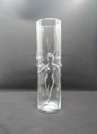 Vintage Libbey La Femme Nude Dancing 3d Women Drinking Glasse Vase 9 "