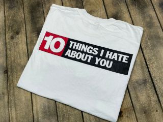 Xl Vtg 90s 10 Things I Hate About You Movie Promo T Shirt Heath Ledger