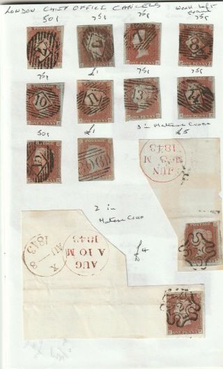 QUEEN VICTORIA PENNY REDS IN SMALL 10 PAGE OLD APPROVAL BOOK.  ALL SHOWN 2