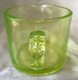 Antique Yellow - Green Vaseline Glass Measuring Cup 1 Cup Size 2