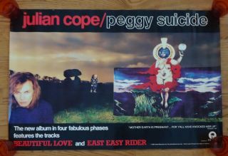 Vintage Julian Cope Peggy Suicide Promotion Poster 30 X 20