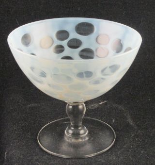 Nash Libbey 1920s Morning Frost Opalescent Cocktail Glass Sherbet