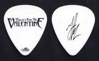 Bullet For My Valentine Jason James Signature White Guitar Pick - 2010 Tour
