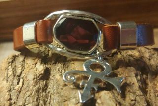 Prince Rogers Nelson Inspired Purple Rain Love Symbol Magnetic Clasp Bracelet