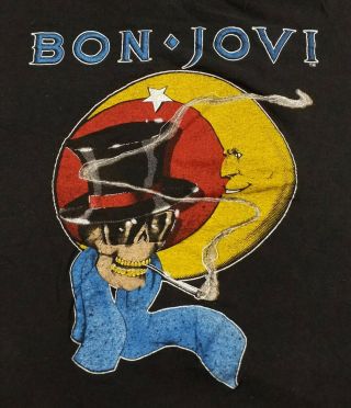 Vtg 1987 Bon Jovi " Slippery When Wet " Tour T Shirt Stage Hand Worn Once Xl Usa