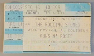 1989 Rolling Stones / Guns N 
