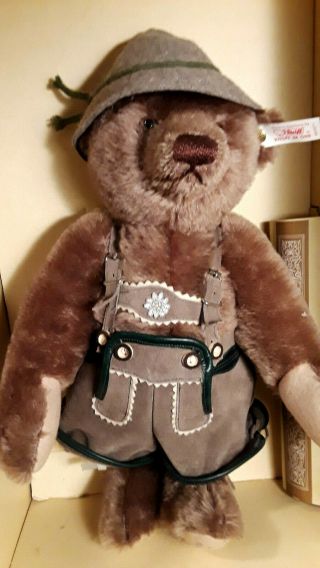 Steiff Austrian Boy Teddy Bear Exclusive Limited Edition 16 Inches Mohair 1995