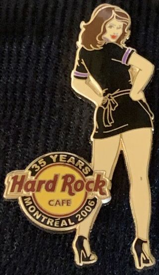 Hard Rock Cafe Montreal 2006 35 Year Pin 35th Anniversary Waitress Girl 33076