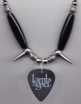 Lamb Of God No Fear Music Tour Guitar Pick Necklace - 2009 Tour