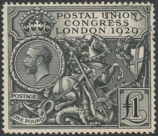 1929 Sg438 £1 Black Puc Unmounted Extreamely