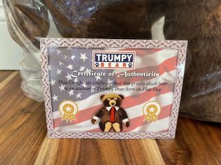 Trumpy Bear & Donald Trump Stuffed Bear: With USA Flag Blanket & 2