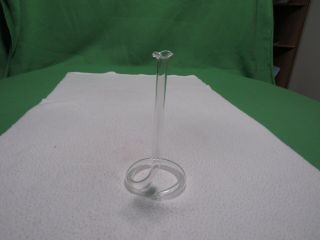 Vintage Hand Blown Art Glass Bud Vase Spiral Coil Base