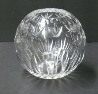 Bohemia Cut Glass Crystal Multi Faceted Rose Bowl,  Czech Republic
