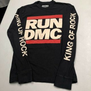 Run Dmc King Of Rock Long Sleeve Size Xs Black T Shirt Longsleeve Rare Rap Tee