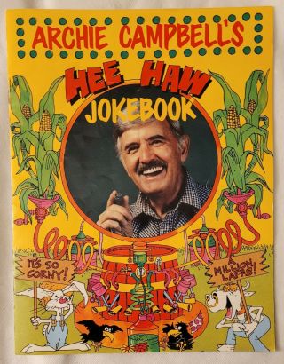 Vintage Archie Cambell’s Hee Haw Joke Book Autographed Television Souvenir
