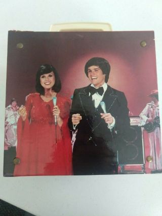 Vintage Record Holder 45s Donnie & Marie Record Case 1977 Holds About 70 Records