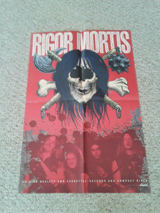 Vintage Rigor Mortis 1988 Capitol Records Promo Poster Thrash Speed Metal
