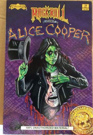 Revolutionary’s Rock N Roll Comics 18 Alice Cooper Comic Book Fn/vf Dec 1990