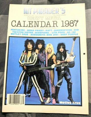Motley Crue / Judas Priest / Dio / Ac/dc 1987 Heavy Metal Poster Calendar Mag