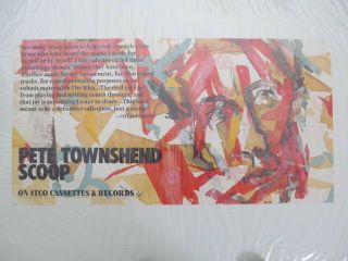 Pete Townshend Scoop Promo Poster For 1983 Atco Lp/records & Cassettes The Who