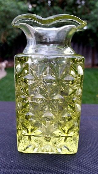 Yellow Imperial Glass Mt.  Vernon Vase