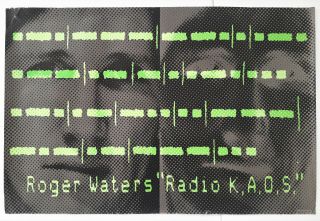 Roger Waters " Radio Kaos " 1987 Promo Poster 36x24 (pink Floyd)