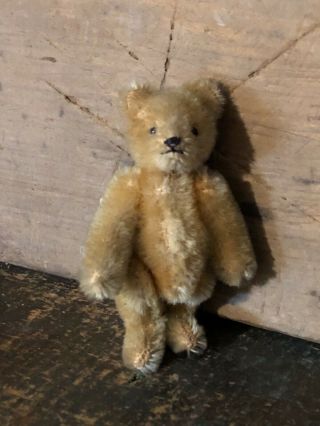 Vintage Steiff Miniature Mohair Teddy Bear.  Us Zone Germany