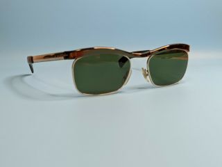 Vintage 60s Cb Steel Rectangular Sunglasses Hand Made In France Bespoke