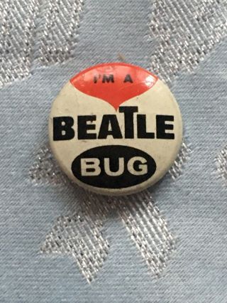1964 Green Duck The Beatles Pinback Button: I 
