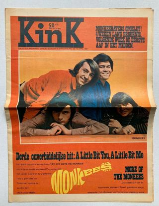 KINK 1967 Dutch Music Paper THE MONKEES Rolling Stones CUBY AND THE BLIZZARDS 2