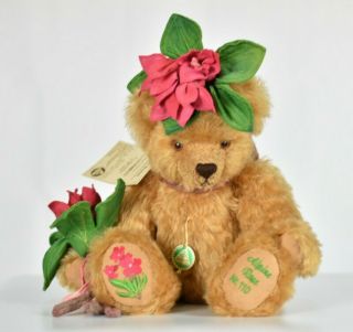 Hermann Alpine Rose Flower Teddy Bear Limited Edition Tagged