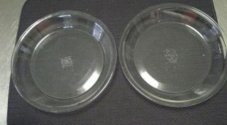 Vintage Pyrex 210 10 Inch 25 Cm Clear Deep Dish Pie Plates Set Of 2