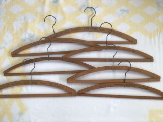 Vintage Wooden Hangers.  16 With Advertising And 5 Without.  21 Total Hangers