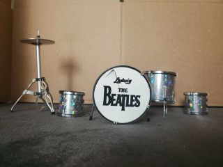 Miniature Drum Set Ludwig Beatles John Lennon Ringo Starr.  Mini Drum Set