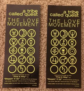 Rare A Tribe Called Quest " Love Movement " Promo Stickers 1998 (q - Tip,  Atcq)