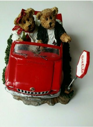 Limited Edition - Retired - Vintage 2007 - Handmade Coca Cola Boyds Bears In A Car