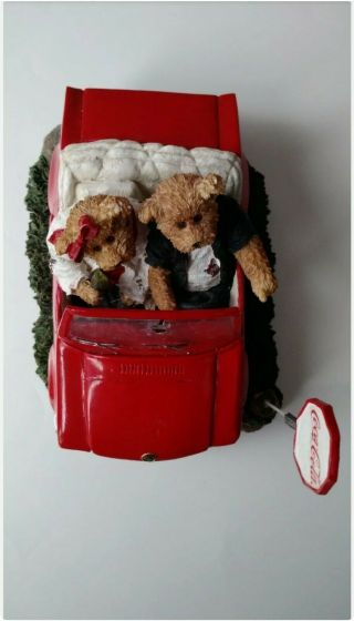 Limited Edition - Retired - Vintage 2007 - HANDMADE Coca Cola Boyds Bears in a car 3