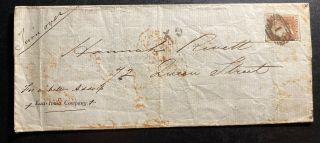 1850 England Vintage East India Company Letter Cover