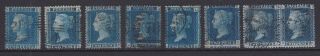 Gb Stamps Queen Victoria 2d Blue Choice Fine Plates 7 - 9 & 12 - 15