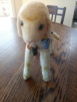 Steiff Lamby Lamb Wool Plush 22cm 9in Id Button Tags 1948 - 58 Bell Vintage