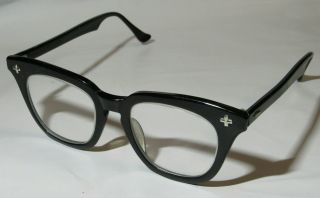 Vintage B&l Bausch & Lomb Safety Glasses Clear Lenses Plastic Frames 5 3/4 "