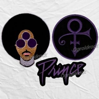 Set Prince Embroidered Patches Love Symbol Purple Logo Hitnrun Phase 1 Pop Rock