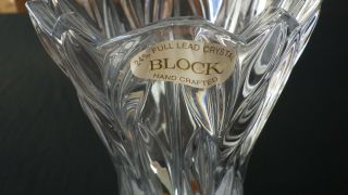 BLOCK 8” Tall Vase,  24 Full Lead Crystal Made in Poland 2