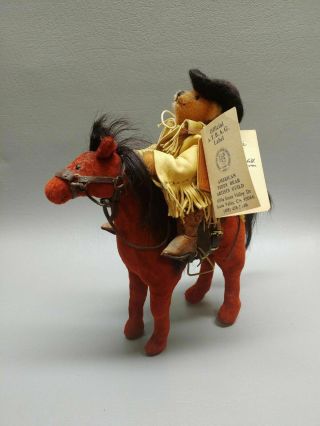 Lorna Wells Artist Miniature Teddy Bear On Horse