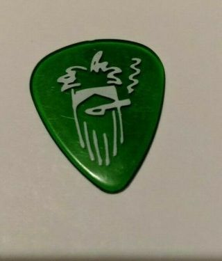 Billy Gibbons Of Zz Top - Tour 2019 Green Guitar Pick With Photo Pose 2