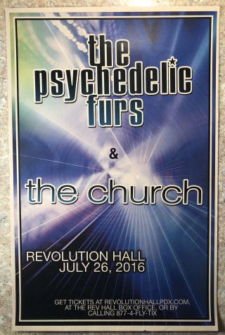 The Psychedelic Furs 2016 Concert Poster Flyer 11x17