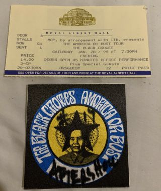 The Black Crowes Concert Ticket Stub And Aftershow Pass Pearl Jam Led Zeppelin