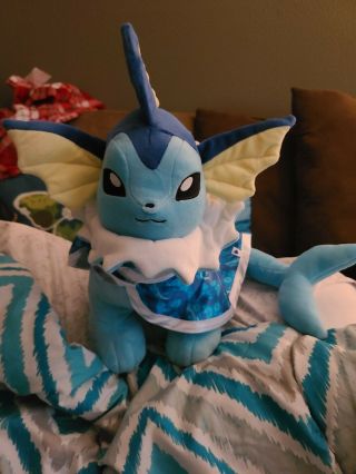 Buildabear Pokemon Vaporeon With Outfit