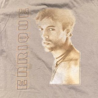 Vintage 2004 Enrique Iglesias Concert Tour T Shirt 2 Sided Adult Size Large